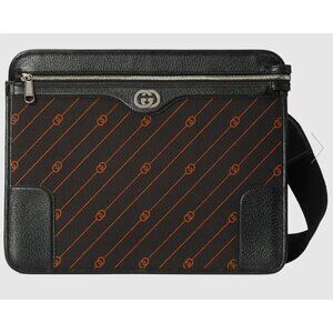 Gucci 752595 Unisex Interlocking Medium GG Messenger Bag